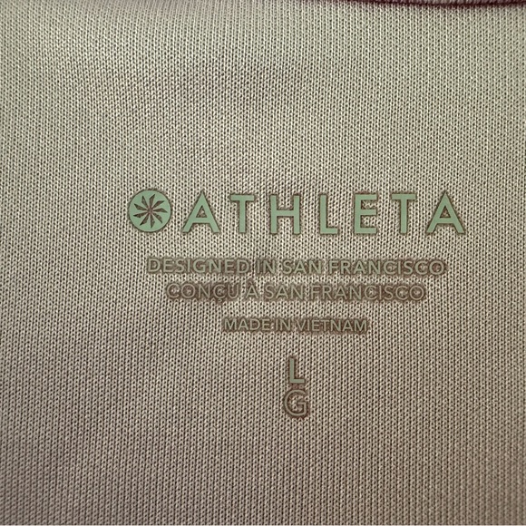 Athleta Seasoft 1/4 Zip Quarter-Zip Dusty Pink Sweatshirt EUC - Picture 4 of 4